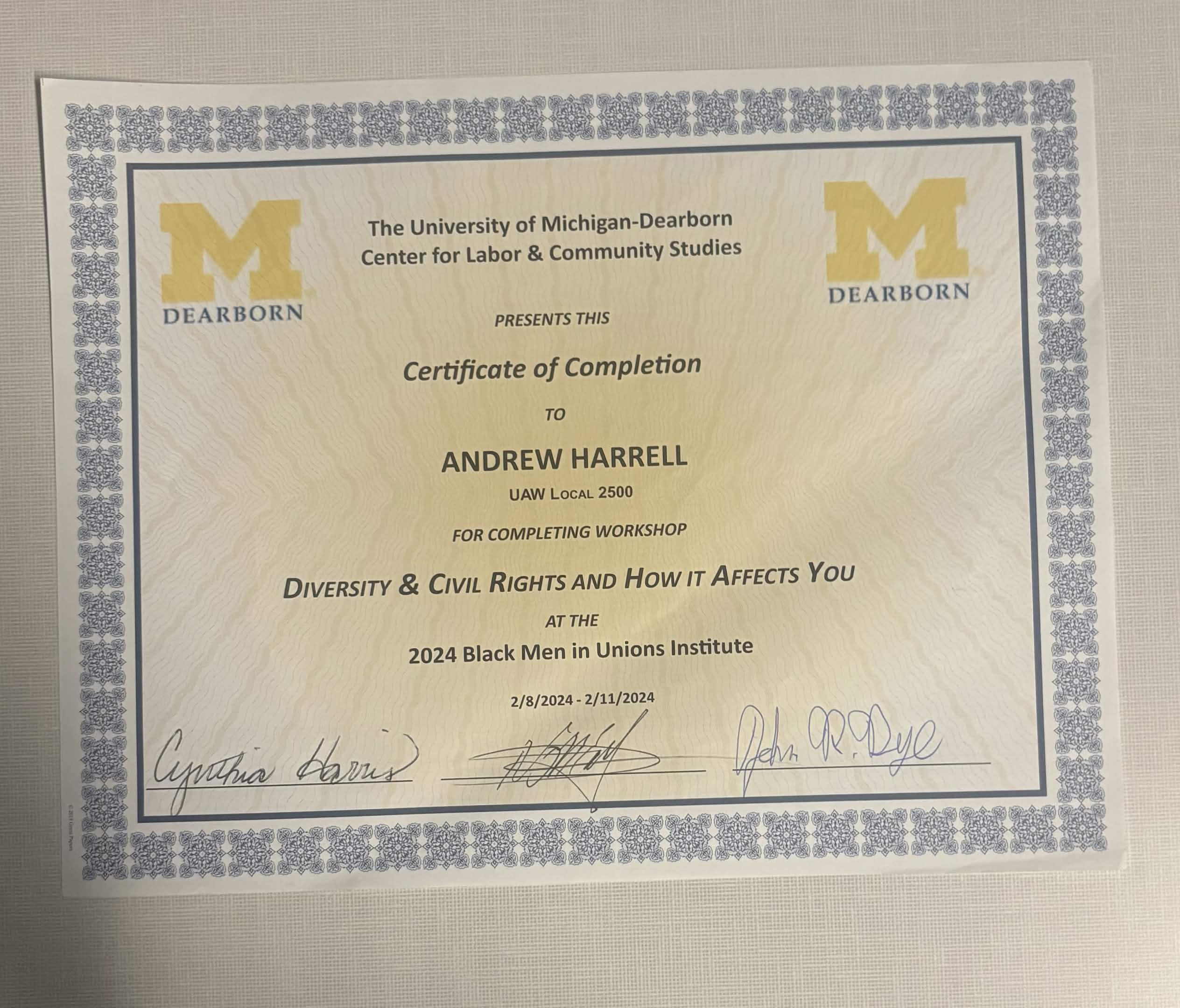 Wayne State University Certificate